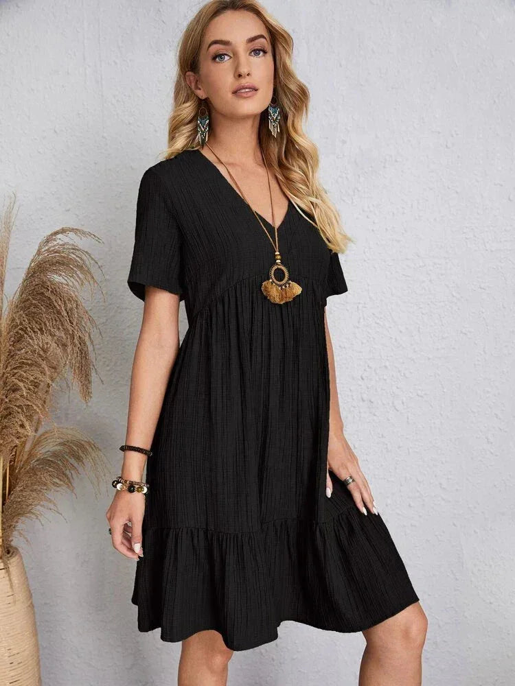 Vestido Soltinho Midi Verão – Sofisticação com caimento perfeito
