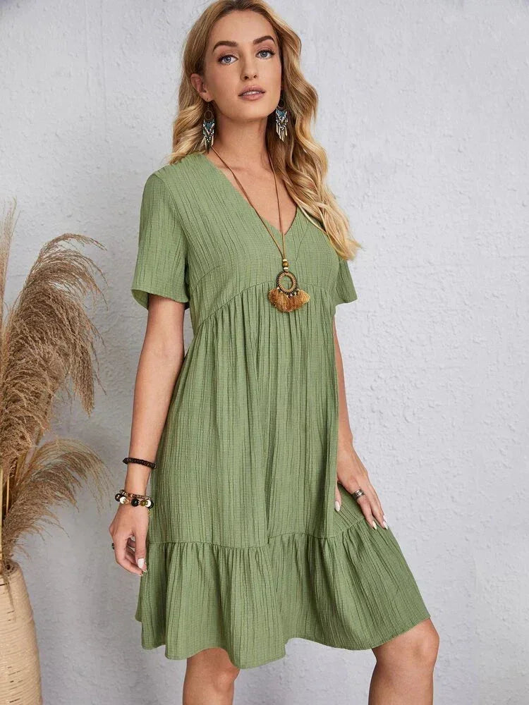 Vestido Soltinho Midi Verão – Sofisticação com caimento perfeito