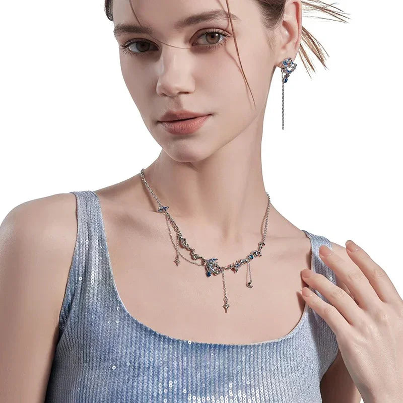 Collar Noche Estrellada en Plata 925 – Cadena de 40 cm