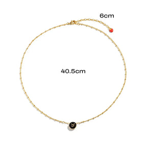 Collar con el signo del zodiaco en oro de 18 quilates