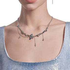 Collar Noche Estrellada en Plata 925 – Cadena de 40 cm