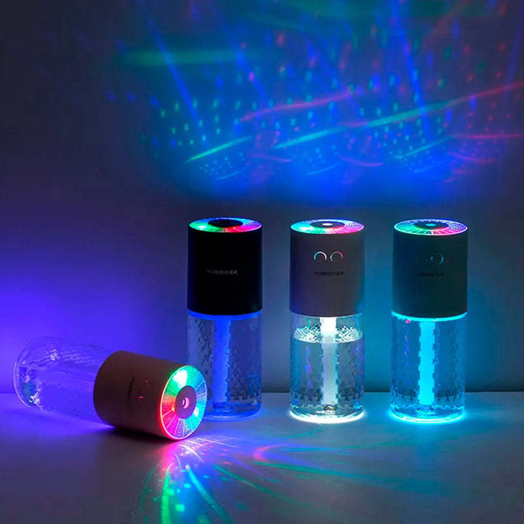 Umidificador,Purificador e Difusor de Ar Portátil MoistureLight com RGB - Sundian