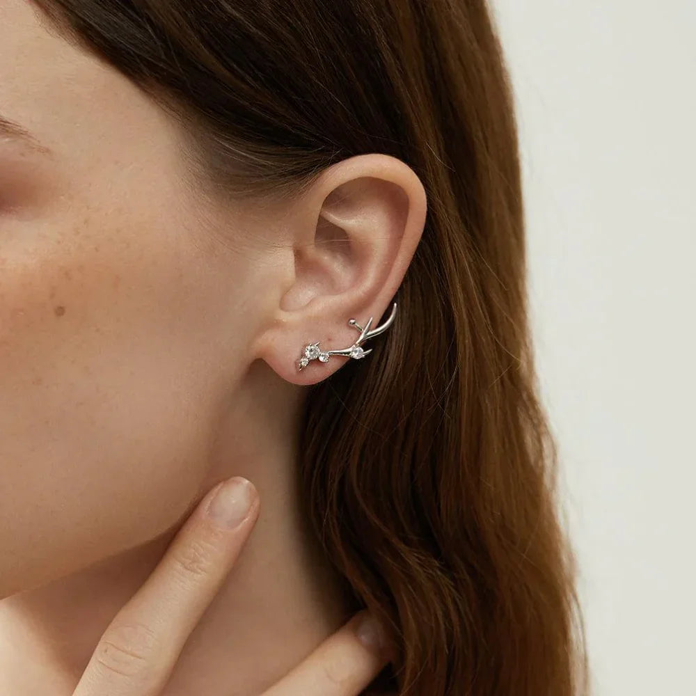 Par de Pendientes Reina del Bosque en Plata 925