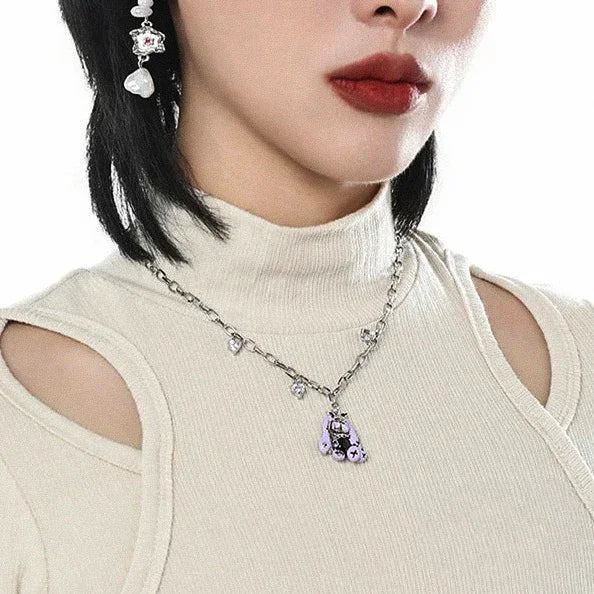 Collar de conejo punk - Cadena de 50 cm