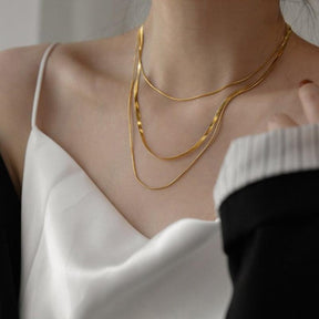 Colar Triplo Minimalista Banhado a Ouro 18k - Sundian - Sundian