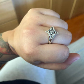 Anel Nó Wicca Ajustável em Prata 925 - Sundian
