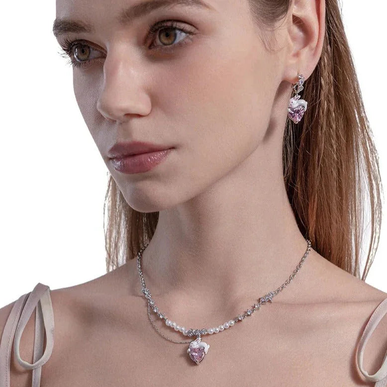 Collar de conejito blanco - Cadena de 40 cm