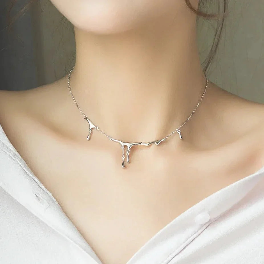 Collar de Plata Líquida en Plata de Ley 925 – Cadena de 40 cm