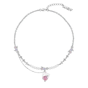 Collar de conejito blanco - Cadena de 40 cm
