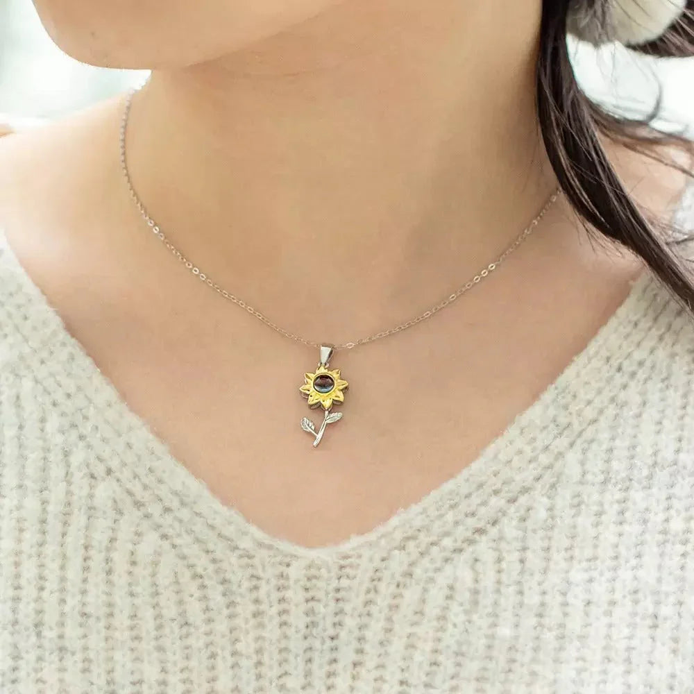 Girasol - Collar con foto personalizado