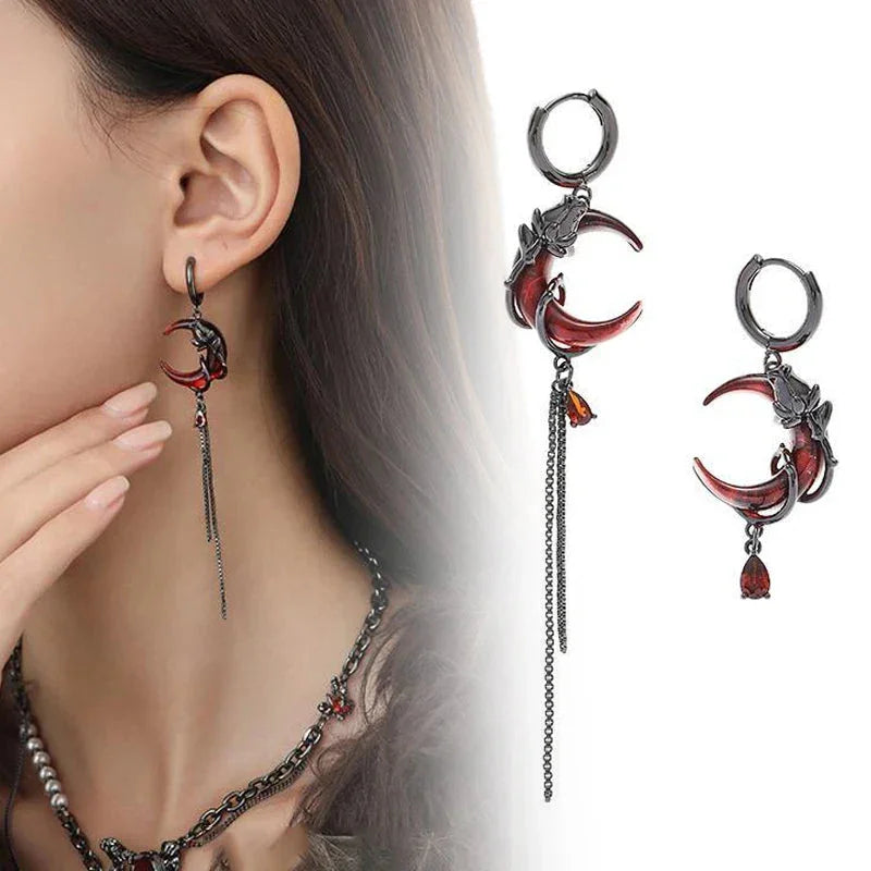 Par de pendientes Rosa y Luna
