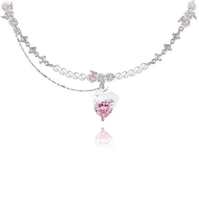 Collar de conejito blanco - Cadena de 40 cm