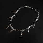 Collar con pinchos punk - Cadena de 40/55 cm