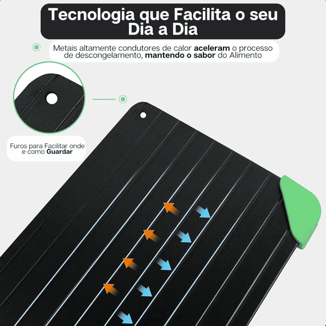 Tábua Para Descongelar Carnes e Alimentos Mágica Inteligente - Sundian