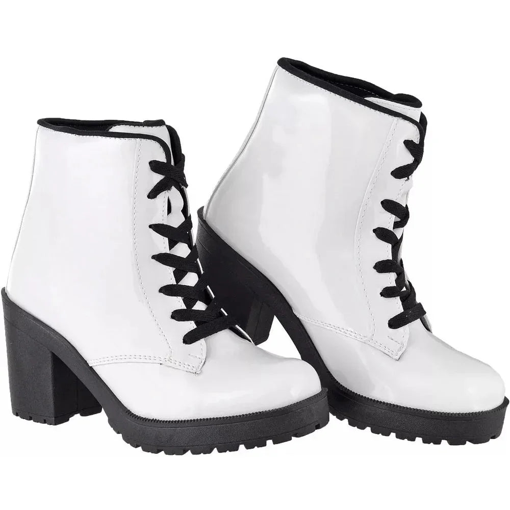 Bota Coturno Feminino Sola Tratorada + Frete Grátis + Envio Imediato + Brinde