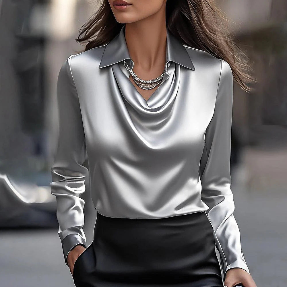 Pamela™ | Elegant satin blouse