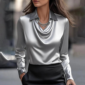 Pamela™ | Elegant satin blouse