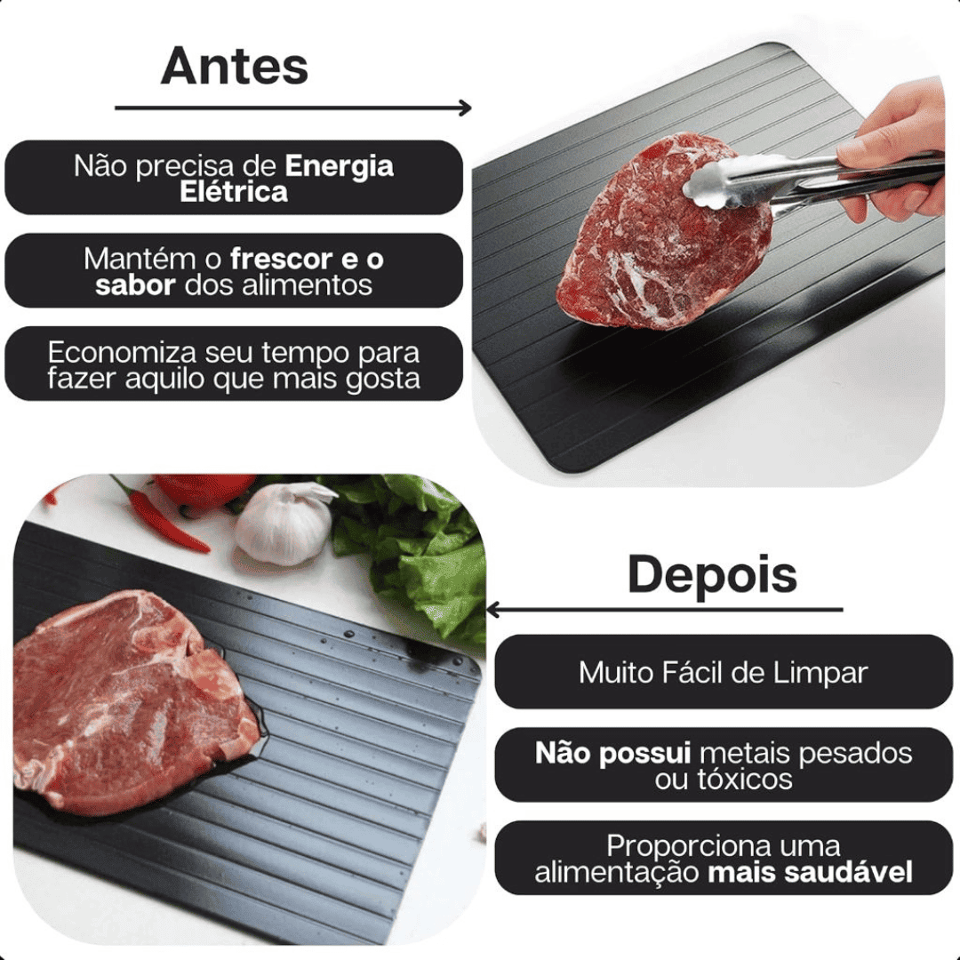 Tábua Para Descongelar Carnes e Alimentos Mágica Inteligente - Sundian