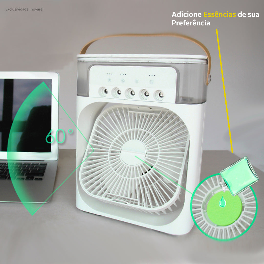 Mini Ar Condicionado Portátil FreshAir® Plus com Ventilador e Umidificador - Sundian