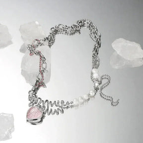 Collar de Tarta de Fresa en Plata 925 – Cadena de 43 cm