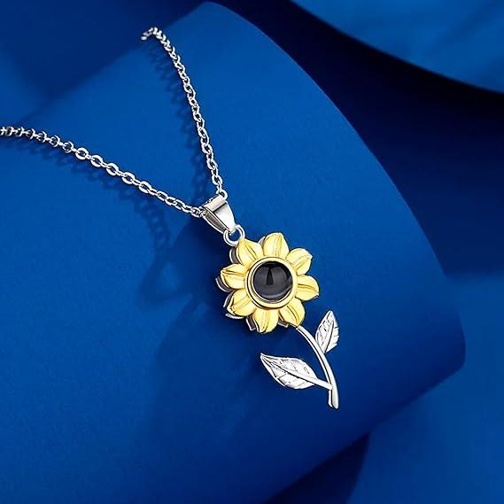 Girasol - Collar con foto personalizado