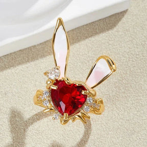 Anel Ajustável Golden Bunny em Ouro 18K — Elegância e Charme Único - Sundian
