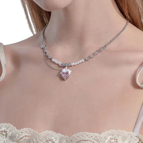 Collar de conejito blanco - Cadena de 40 cm