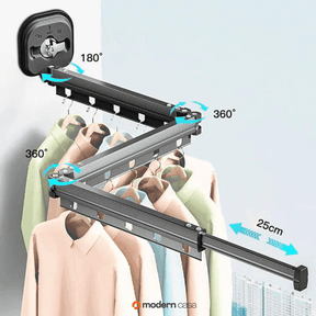 Varal Sem Perfuração Extensível Dobrável - Sundian