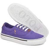 Zapatillas bajas moradas Polo Blu para mujer con reloj digital 