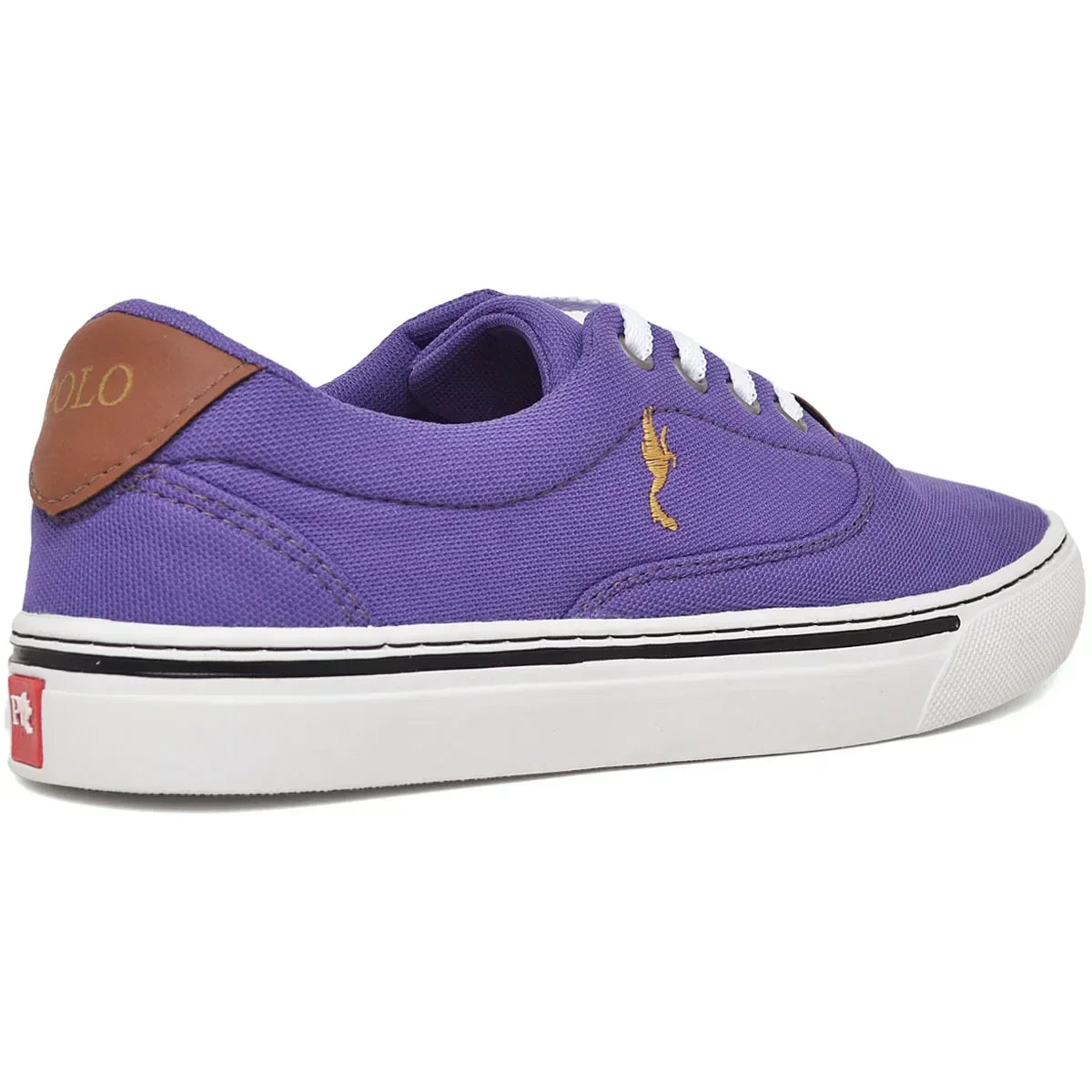 Zapatillas bajas moradas Polo Blu para mujer con reloj digital 