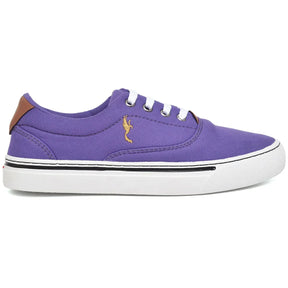 Zapatillas bajas moradas Polo Blu para mujer con reloj digital 
