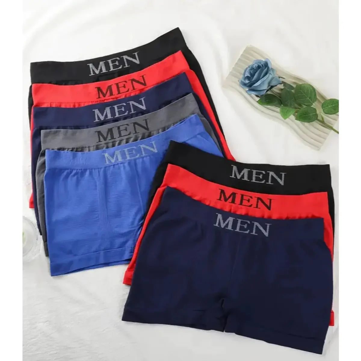 Kit 8 Cuecas Boxer Masculinas Seamless em Microfibra – Conforto e Praticidade