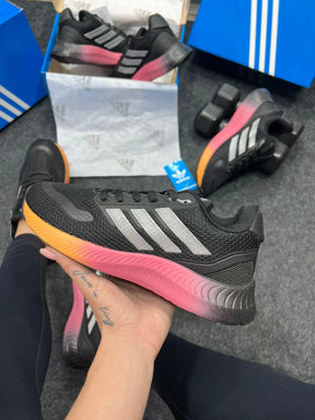 Adidas Falcon Premium Preto com Prata e Rosa - Sundian