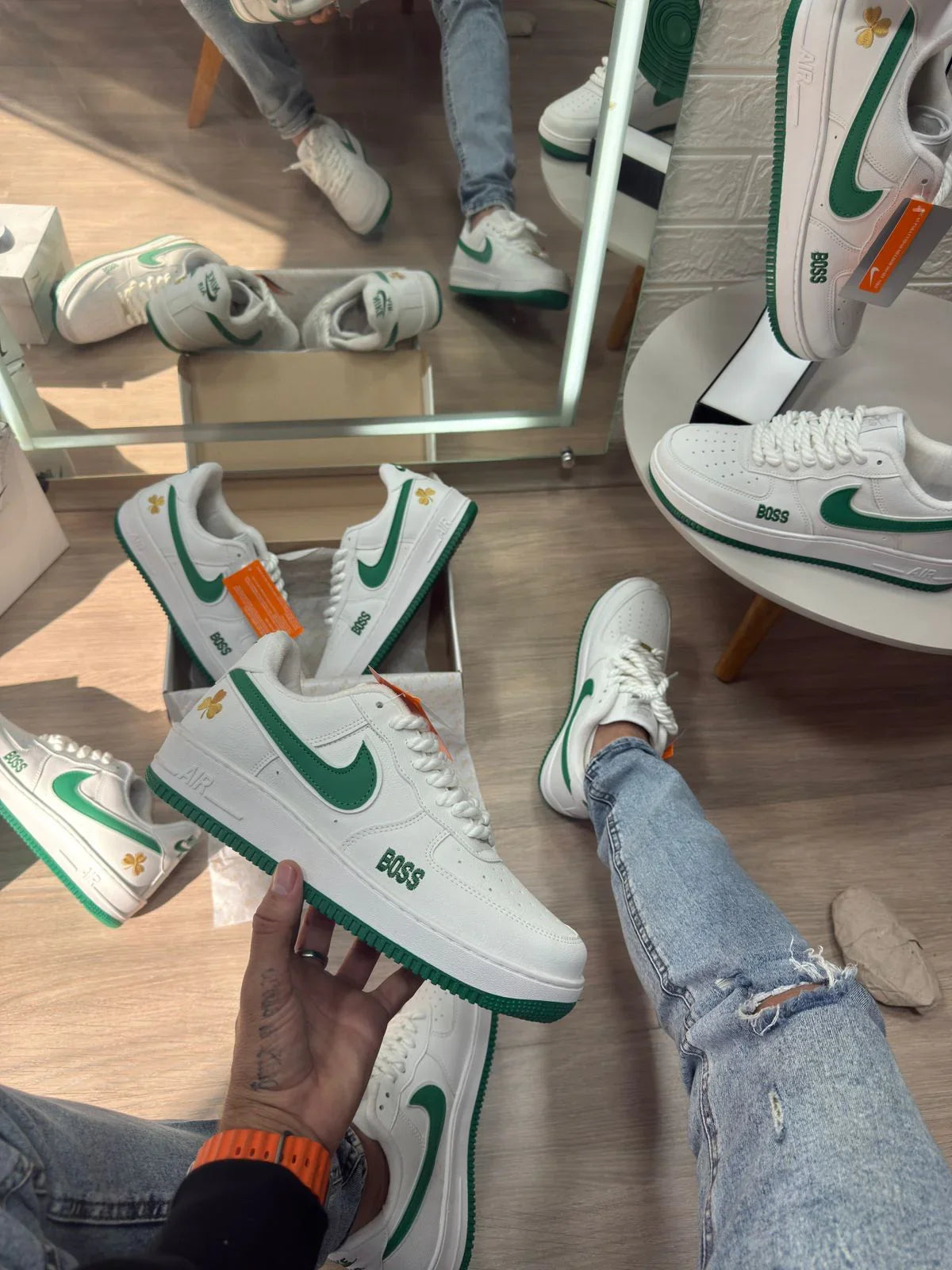 Air force Boss Branco Verde Premium - Sundian