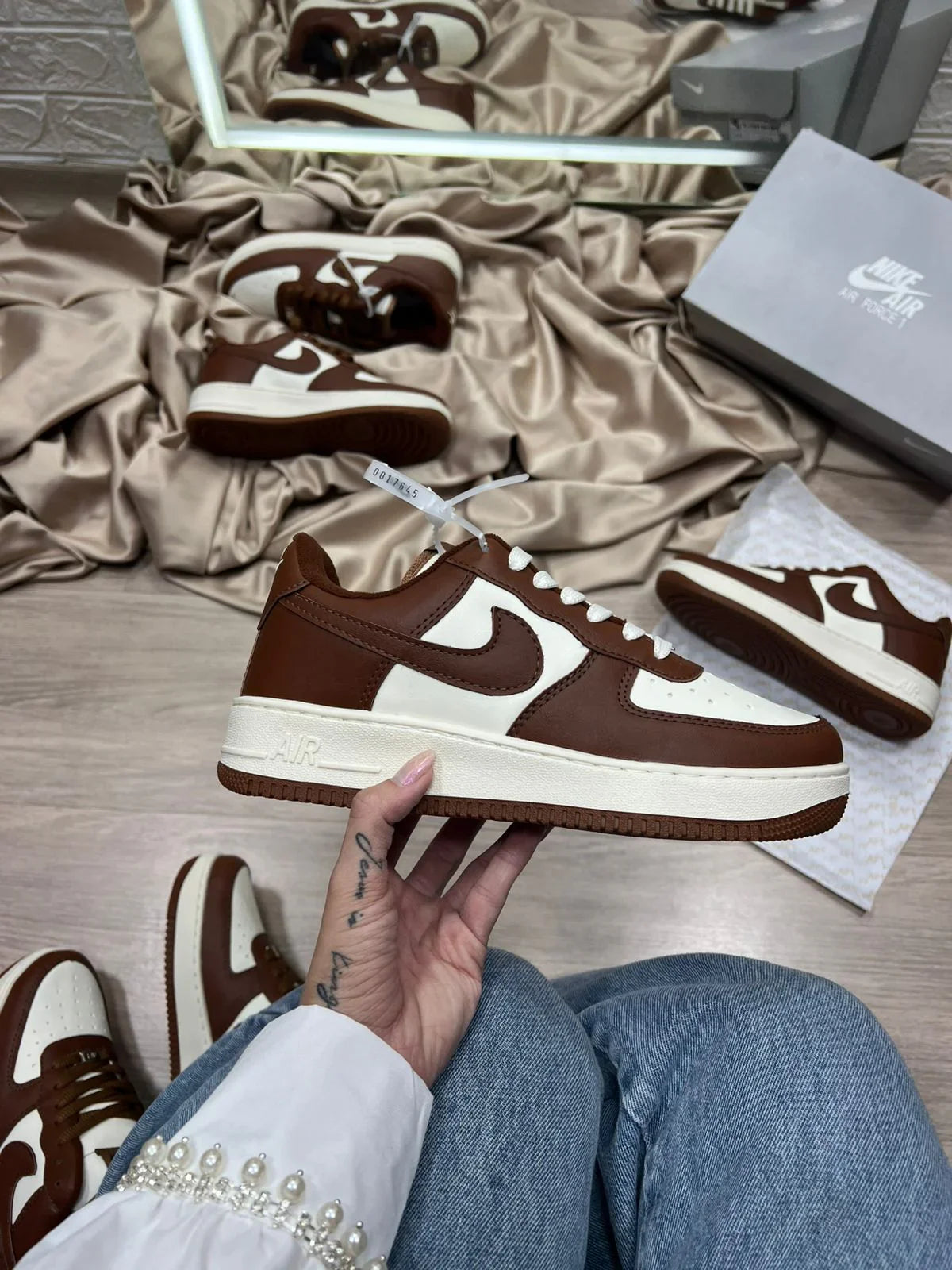 Air force F1 Marrom e Branco - Sundian