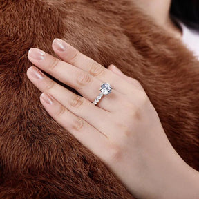 Anel Noivado Banhado a Ouro Branco 18k - Sundian