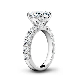 Anel Noivado Banhado a Ouro Branco 18k - Sundian