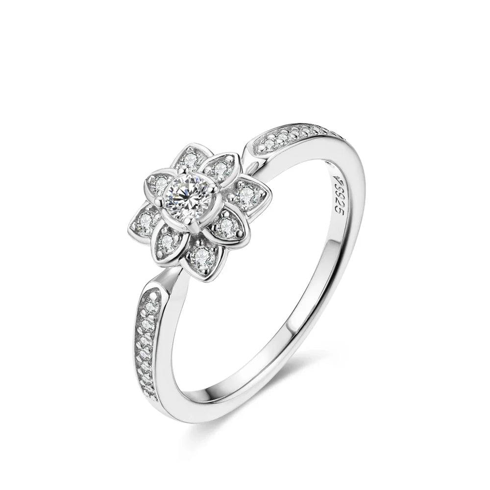 Anel Moissanite de Flor - Sundian