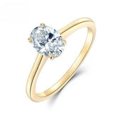 Anel Solitário Moissanite Oval - Sundian