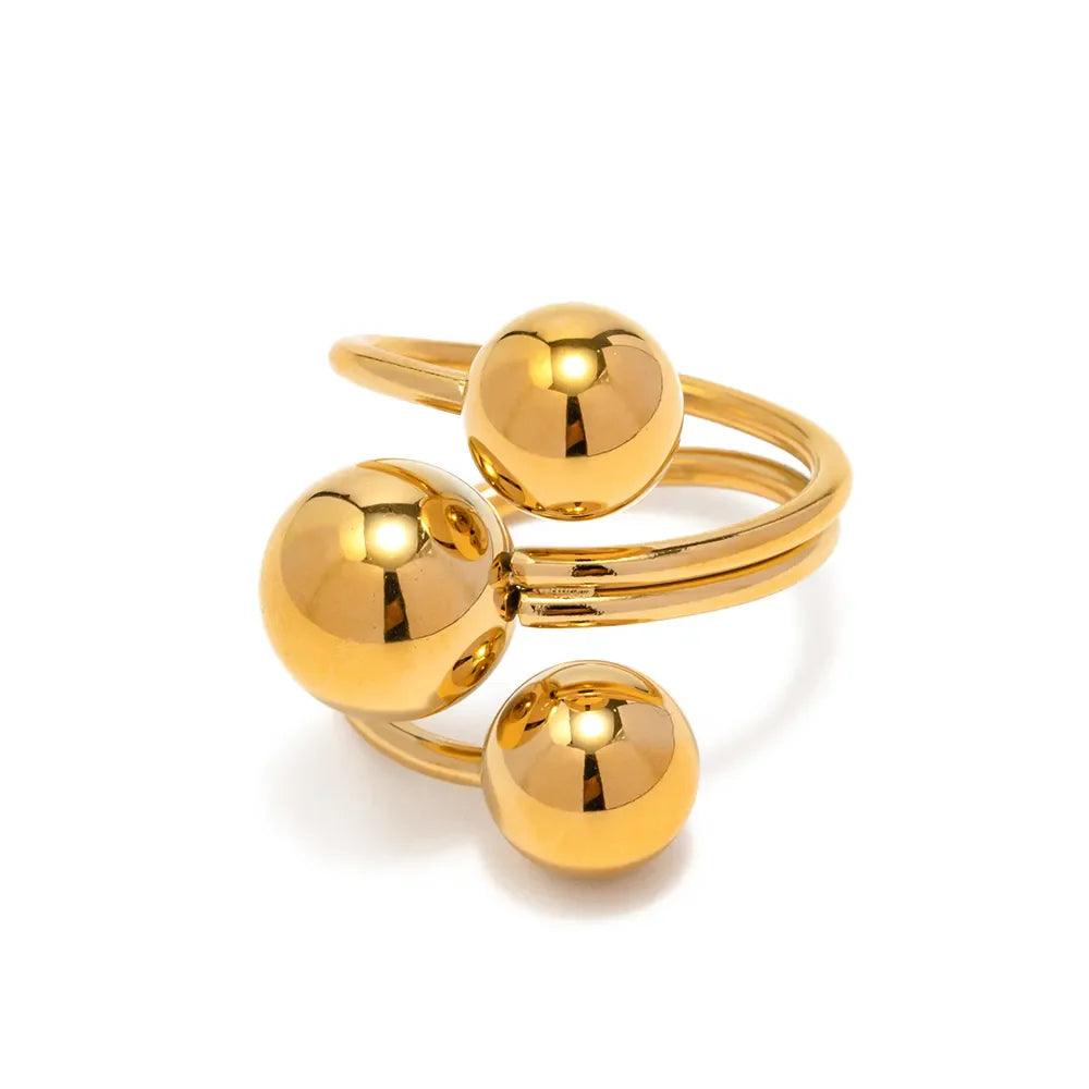 Anel Triplo Banhado a Ouro 18k - Sundian - Sundian
