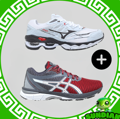 Compre 1 leve 2 Tênis Mizuno Wave 20 Pro + Asics Revelation