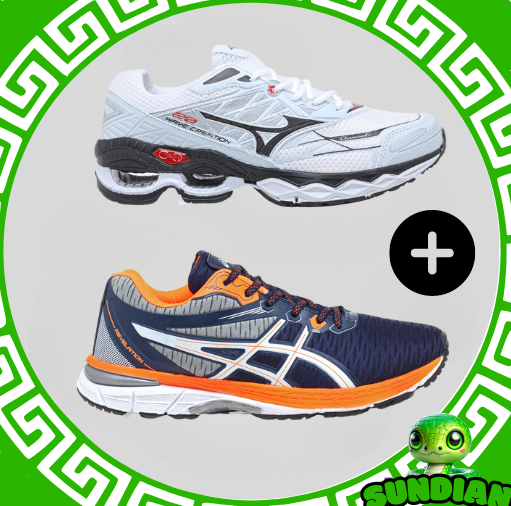 Compre 1 leve 2 Tênis Mizuno Wave 20 Pro + Asics Revelation