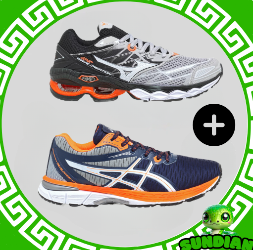 Compre 1 leve 2 Tênis Mizuno Wave 20 Pro + Asics Revelation