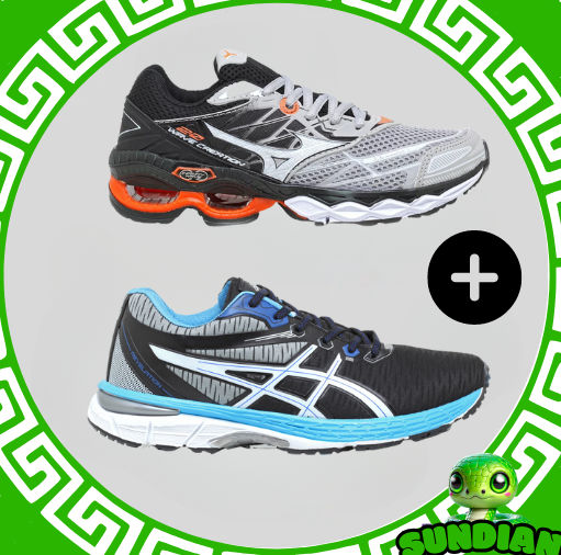 Compre 1 leve 2 Tênis Mizuno Wave 20 Pro + Asics Revelation