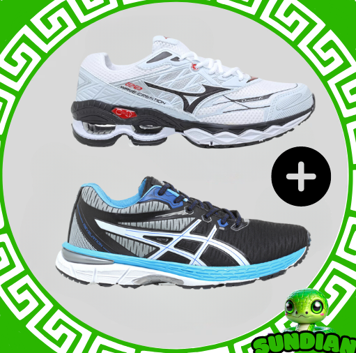 Compre 1 leve 2 Tênis Mizuno Wave 20 Pro + Asics Revelation