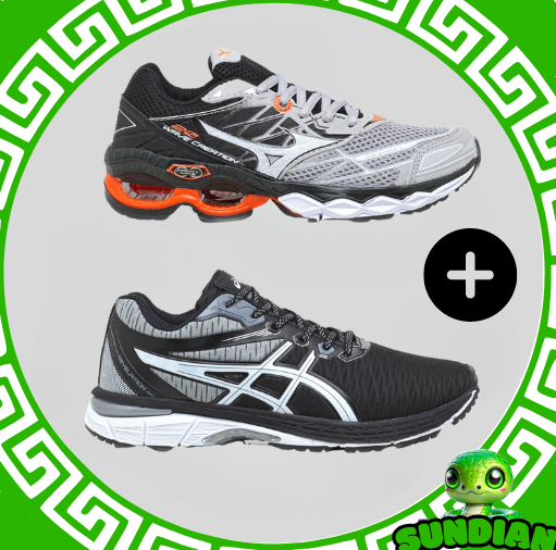 Compre 1 leve 2 Tênis Mizuno Wave 20 Pro + Asics Revelation