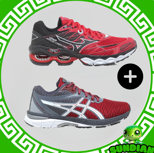 Compre 1 leve 2 Tênis Mizuno Wave 20 Pro + Asics Revelation