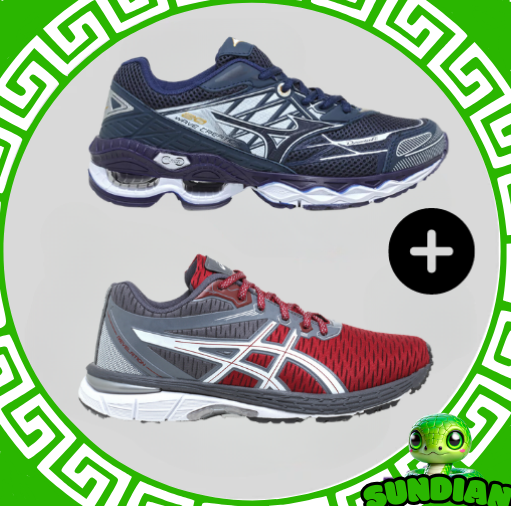 Compre 1 leve 2 Tênis Mizuno Wave 20 Pro + Asics Revelation