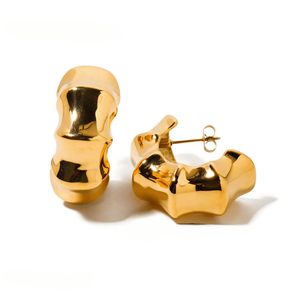 Brinco Bamboo Banhado em Ouro 18K - Sundian - Sundian