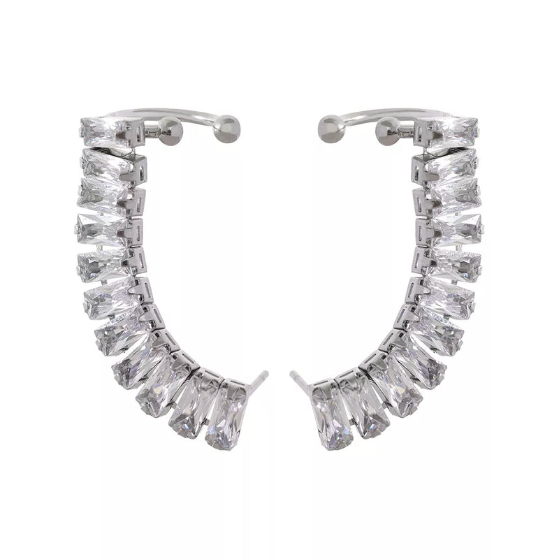 Brinco Ear Cuff Com Zircônias